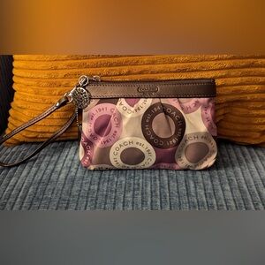 COACH Satin Zip Wristlet